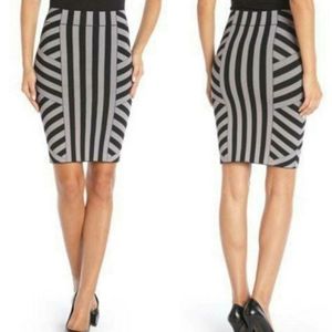 BCBG MaxAzria Scarlett Striped Power Skirt